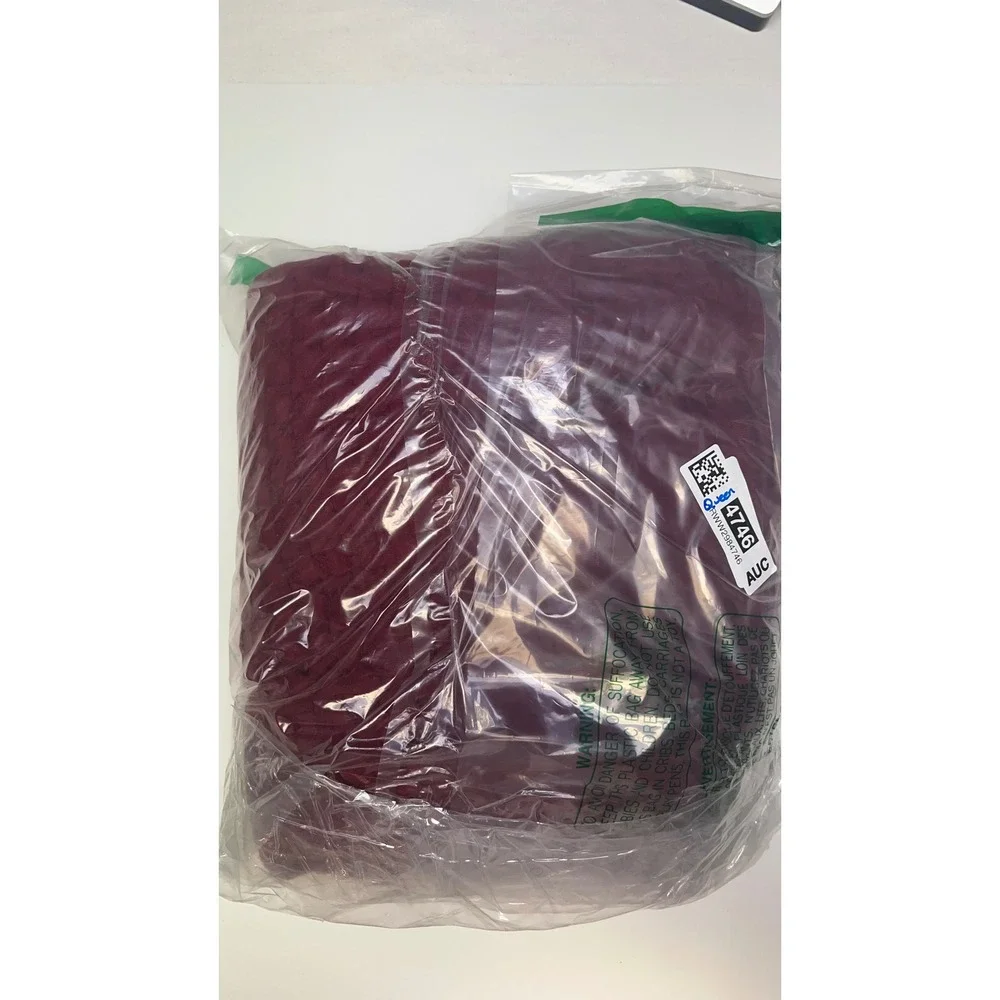 Utopia Waffle Blanket Queen Burgundy 100% Cotton Soft Breathable New